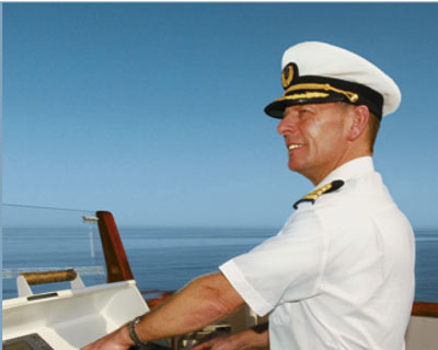 Morten Hansen ist der Stammkapitän auf MS Albatros