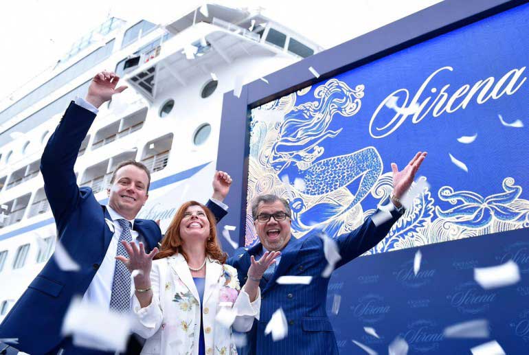 Oceania Cruises tauft das Kreuzfahrtschiffs Sirena