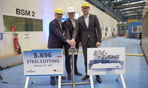 Erster Stahlschnitt für AIDA Cruises – LNG Generation